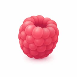 Illustration of a raspberry, showing the approximate size of the baby at week 8