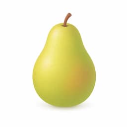 Illustration of a pear, showing the approximate size of the baby at week 17