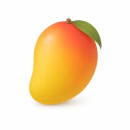 Illustration of a mango, showing the approximate size of the baby at week 19