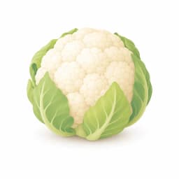 Illustration of a cauliflower, showing the approximate size of the baby at week 27