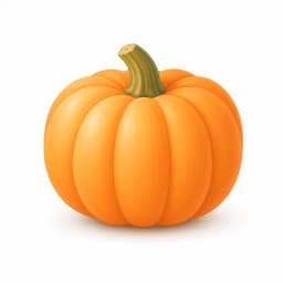 Illustration of a small pumpkin, showing the approximate size of the baby at week 40